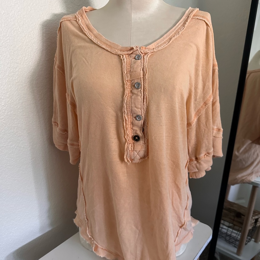 We the free free people blouse peach orange color size XS